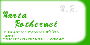 marta rothermel business card